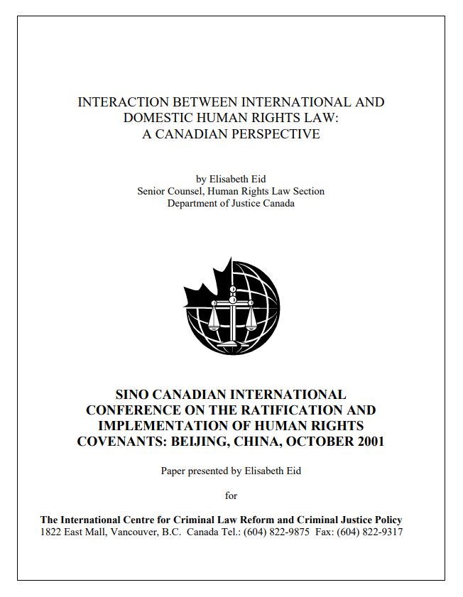 Interaction Between International and Domestic Human Rights Law: A